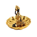 Gold Sculpture Statue Resin Lady 14*13 cm