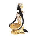Gold Sculpture Statue Resin Lady 24cm