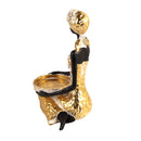Gold Sculpture Statue Resin Lady 24cm