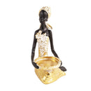 Gold Sculpture Statue Resin Lady 24cm