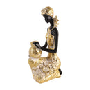 Gold Sculpture Statue Resin Lady 29cm