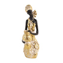 Gold Sculpture Statue Resin Lady 29cm