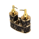 Ceramic Brown Soap Dispenser Set/2 Pcs 20*20 cm