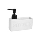 Ceramic Kitchen Soap Dispenser Sponge Holder 15.5*14 cm