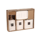 Ceramic White Bathroom Accessories Set/4 Pcs 9*12/12*11/15*10/19 cm