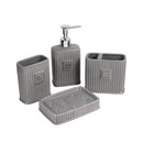 Ceramic Grey Bathroom Accessories Set/4 Pcs 9*12/12*11/15*10/19 cm