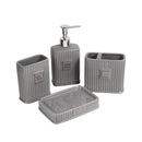 Ceramic Grey Bathroom Accessories Set/4 Pcs 9*12/12*11/15*10/19 cm