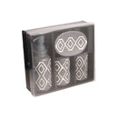 Ceramic Grey Bathroom Accessories Set/4 Pcs 7.5*10(2pcs)/13*8.5/19.5 cm