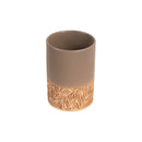 Ceramic Brown Bathroom Accessories Set/4 Pcs 7*10(2pcs)/12*8/17 cm