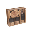 Ceramic Black Bathroom Accessories Set/4 Pcs 7*10(2pcs)/12*8/17 cm
