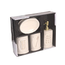 Ceramic Abstract Bathroom Accessories Set/4 Pcs 12*8.5/10.5*7.5*6(2pcs)/16.5 cm