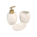 Ceramic Abstract Bathroom Accessories Set/4 Pcs 11.5*8/10*7.8/16.5 cm