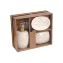 Ceramic Abstract Bathroom Accessories Set/4 Pcs 11.5*8/10*7.8/16.5 cm