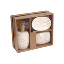 Ceramic Abstract Bathroom Accessories Set/4 Pcs 11.5*8/10*7.8/16.5 cm