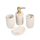 Ceramic Abstract Bathroom Accessories Set/4 Pcs 11.5*8.5/7*11(2pcs)/18 cm