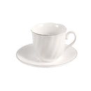 Ceramic Coffee Cup & Saucer Set/6 Pcs 90cc/11 cm