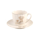 Ceramic Coffee Cup & Saucer Set/6 Pcs 90cc/11 cm