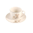 Ceramic Coffee Cup & Saucer Set/6 Pcs 90cc/11 cm