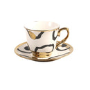 Ceramic Coffee Cup & Saucer Set/6 Pcs 90cc/11 cm
