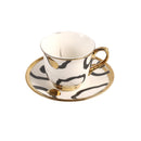 Ceramic Coffee Cup & Saucer Set/6 Pcs 90cc/11 cm