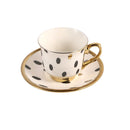 Ceramic Coffee Cup & Saucer Set/6 Pcs 90cc/11 cm