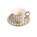 Ceramic Coffee Cup & Saucer Set/6 Pcs 90cc/11 cm