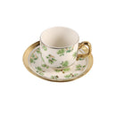 Ceramic Coffee Cup & Saucer Set/6 Pcs 90cc/11 cm