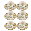 Ceramic Coffee Cup & Saucer Set/6 Pcs 90cc/11 cm
