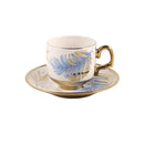 Ceramic Coffee Cup & Saucer Set/6 Pcs 90cc/11 cm
