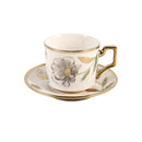 Ceramic Coffee Cup & Saucer Set/6 Pcs 100cc/11 cm