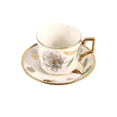 Ceramic Coffee Cup & Saucer Set/6 Pcs 100cc/11 cm