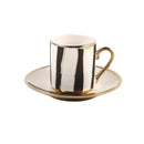 Ceramic Coffee Cup & Saucer Set/6 Pcs 90cc/11 cm