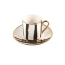 Ceramic Coffee Cup & Saucer Set/6 Pcs 90cc/11 cm