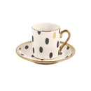 Ceramic Coffee Cup & Saucer Set/6 Pcs 90cc/11 cm