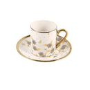 Ceramic Coffee Cup & Saucer Set/6 Pcs 90cc/11 cm