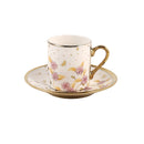 Ceramic Coffee Cup & Saucer Set/6 Pcs 90cc/11 cm