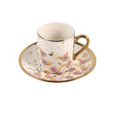 Ceramic Coffee Cup & Saucer Set/6 Pcs 90cc/11 cm