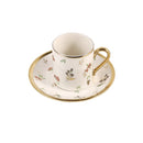 Ceramic Coffee Cup & Saucer Set/6 Pcs 90cc/11 cm