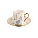 Ceramic Coffee Cup & Saucer Set/6 Pcs 90cc/11 cm