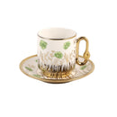 Ceramic Coffee Cup & Saucer Set/6 Pcs 90cc/11 cm