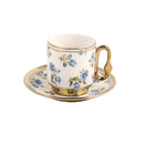 Ceramic Coffee Cup & Saucer Set/6 Pcs 90cc/11 cm