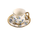 Ceramic Coffee Cup & Saucer Set/6 Pcs 90cc/11 cm