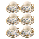 Ceramic Coffee Cup & Saucer Set/6 Pcs 90cc/11 cm