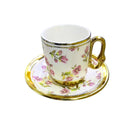 Ceramic Coffee Cup & Saucer Set/6 Pcs 90cc/11 cm