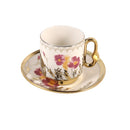 Ceramic Coffee Cup & Saucer Set/6 Pcs 90cc/11 cm