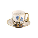 Ceramic Coffee Cup & Saucer Set/6 Pcs 90cc/11 cm