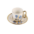 Ceramic Coffee Cup & Saucer Set/6 Pcs 90cc/11 cm