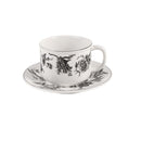 Ceramic Coffee Cup & Saucer Set/6 Pcs 90cc/11 cm
