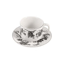 Ceramic Coffee Cup & Saucer Set/6 Pcs 90cc/11 cm