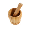 Wooden Garlic Mortar with Pestle 9*9*9.5 cm